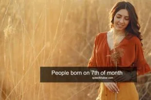 People born on 7th of month
