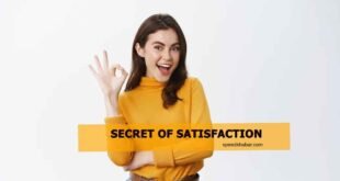 Secret of satisfaction.