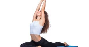 woman doing yoga exercises