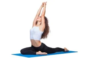 woman doing yoga exercises